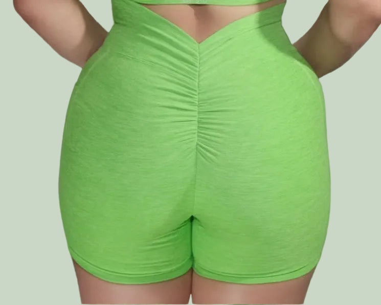 High-Waist Scrunch Pocket Shorts | Functional Activewear